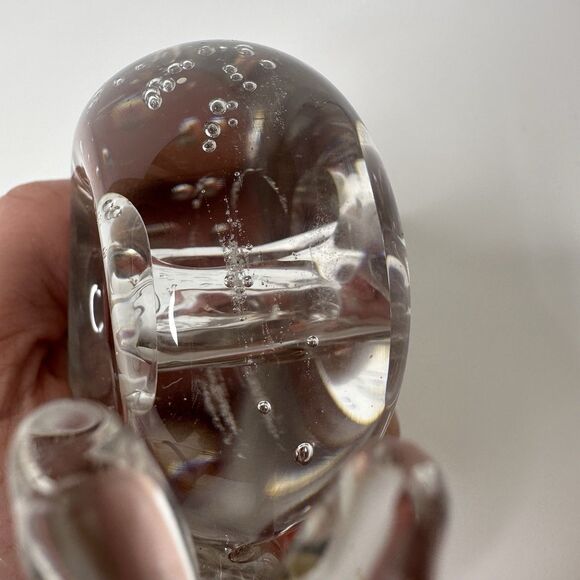Clear Art Glass Snail Paperweight Figurine 3" Nature Minimalist Eclectic - Picture 16 of 16